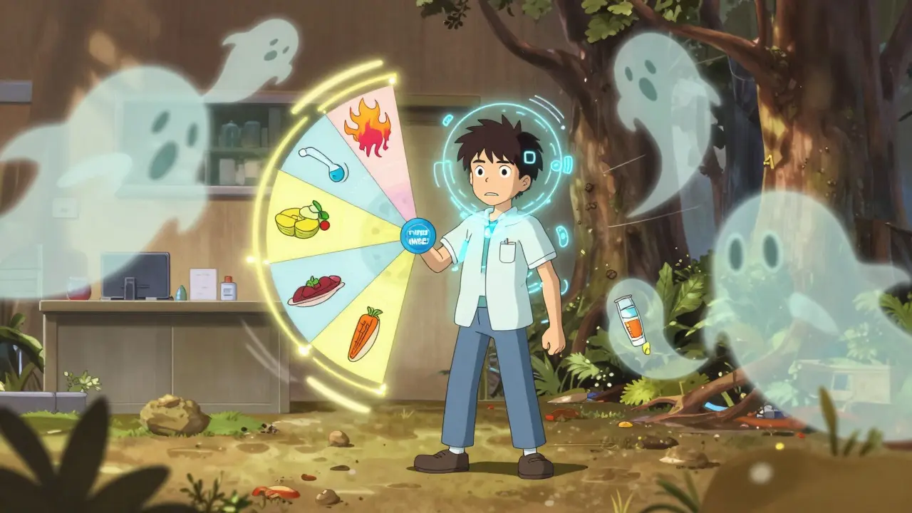 Anime character navigating swirling trigger monsters while holding a wheel, symbolizing MCAS management.
