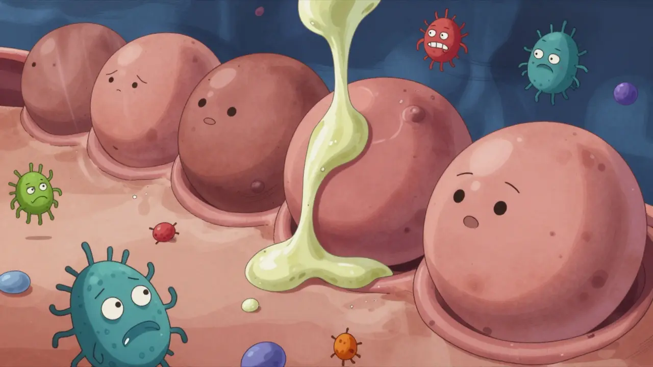 Surreal animation of shrinking oil glands and clearing pores